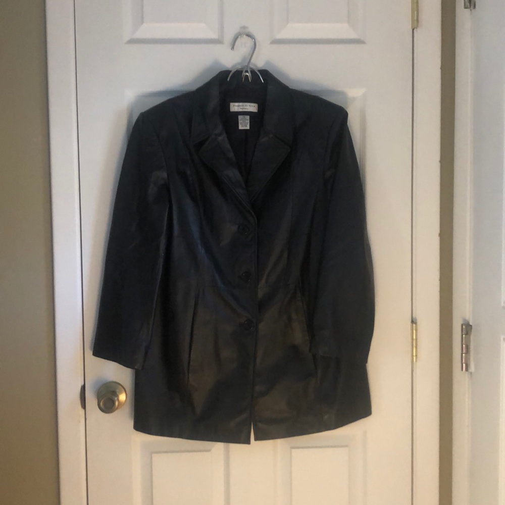Black leather jacket